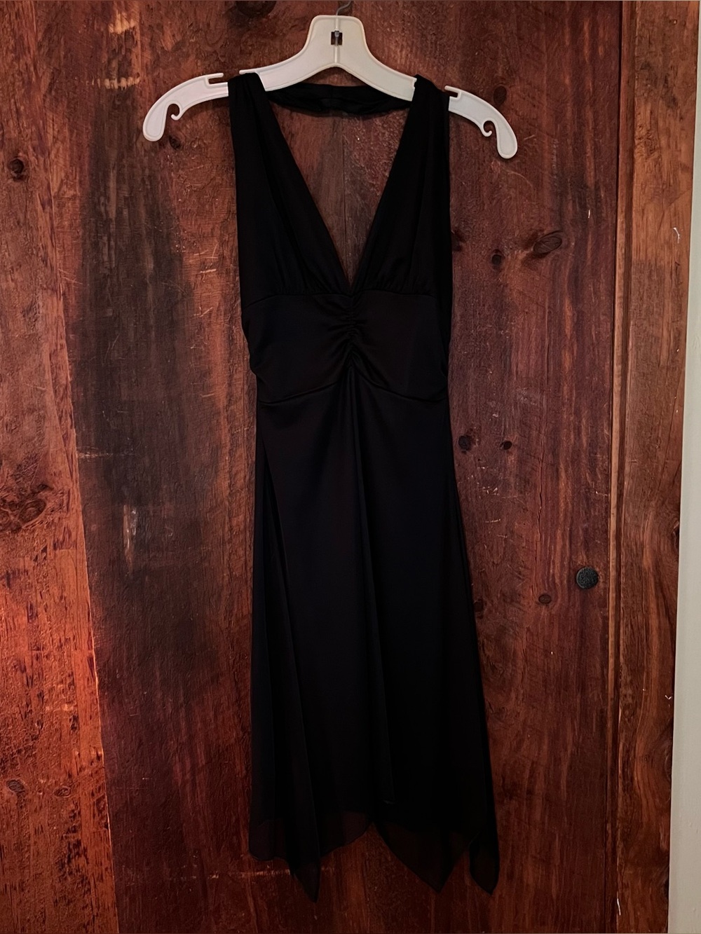 Rampage Black V-Neck Sleeveless Cocktail Dress